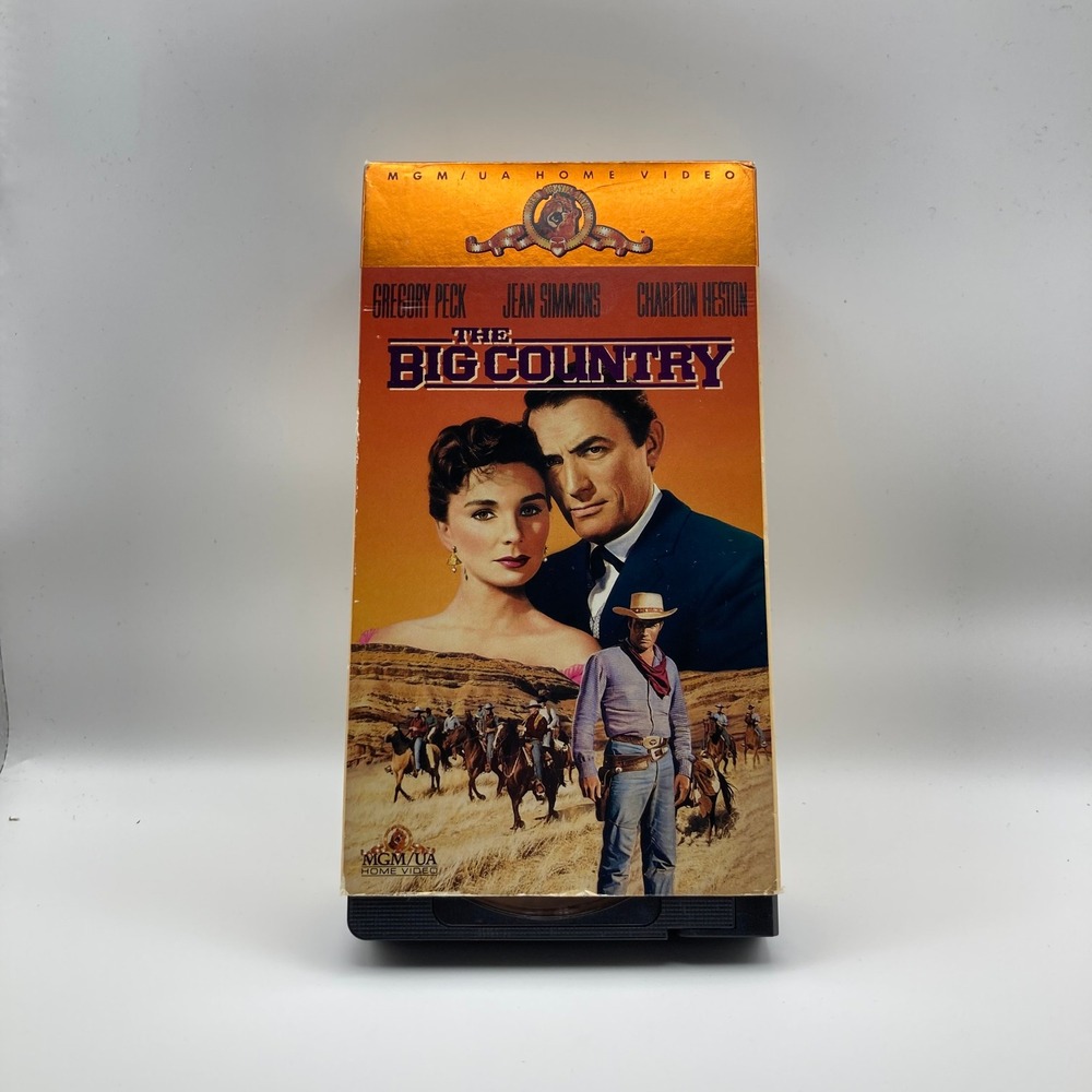 The Big Country VHS 1990 MGM UA Home Video Gregory Peck Charlton Heston‎ Western